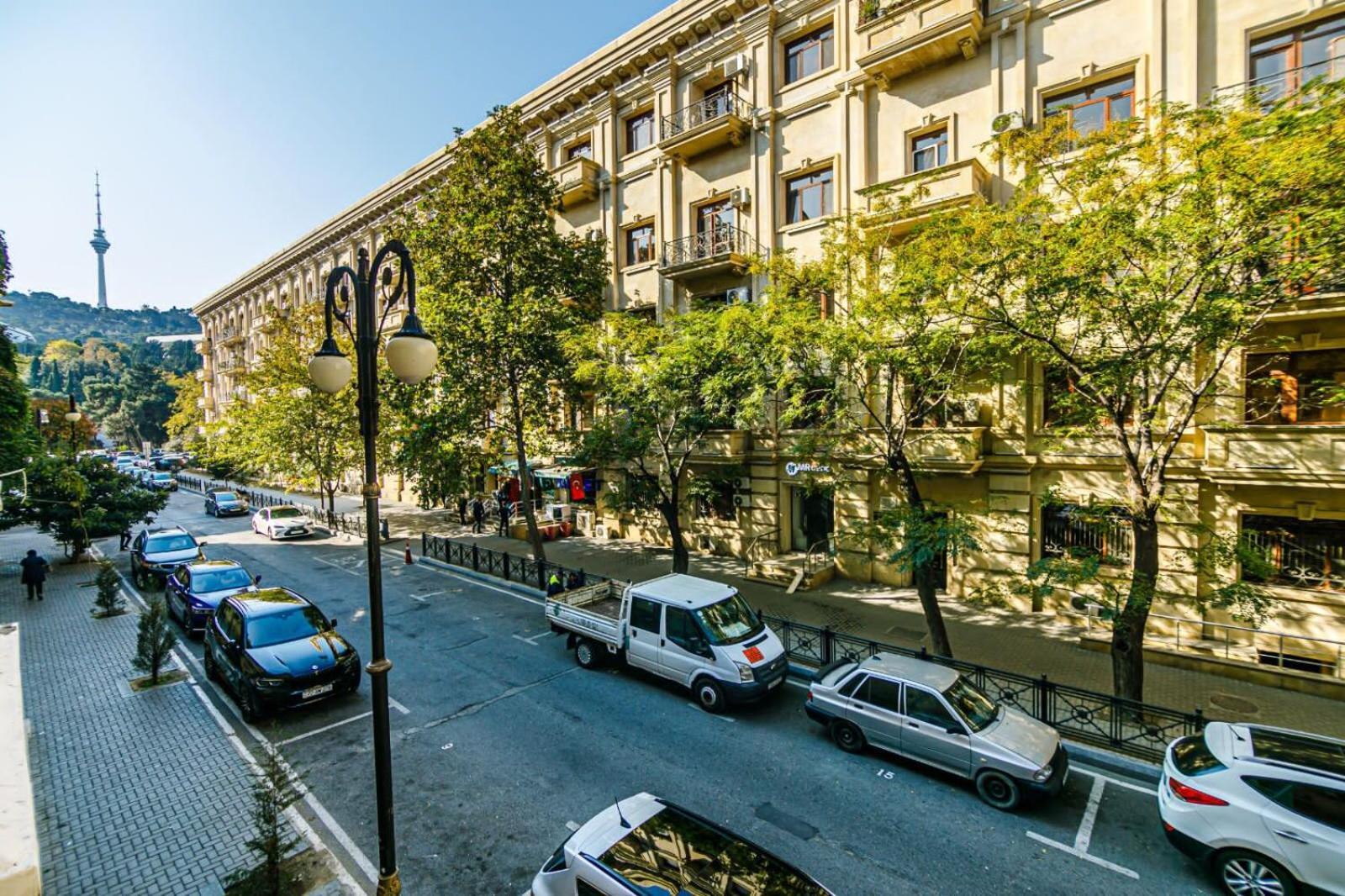 Azneft Square Deluxe Apartment Bakü Dış mekan fotoğraf